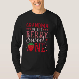 Oma van de Bessie Zoete Eén Aardbei 1e Verjaardag T-shirt