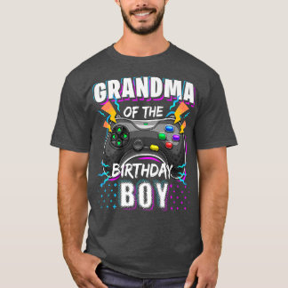 Oma van de Birthday Boy Matching Video Game Bi T-shirt