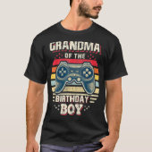 Oma van de Birthday Boy Matching Video Game Bi T-shirt (Voorkant)