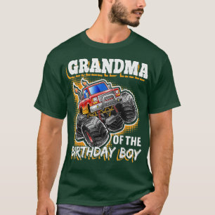 Oma van de Birthday Boy Monster Truck Birthday T-shirt