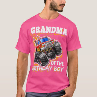 Oma van de Birthday Boy Monster Truck Birthday T-shirt
