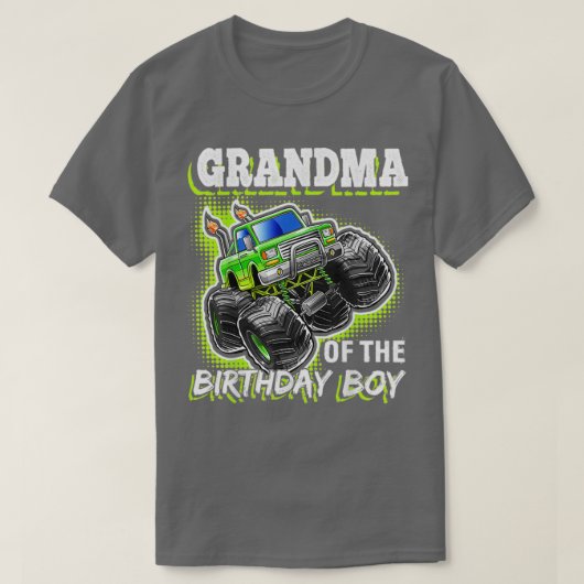 Oma van de Birthday Boy Monster Truck Birthday T-shirt (Design voorkant)