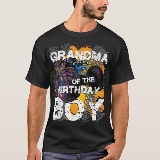 Oma van de 'Birthday Boy Monster Truck Matching' T-shirt (Voorkant)