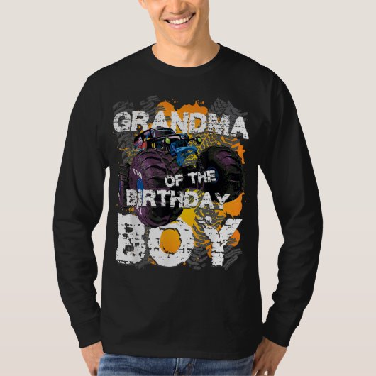 Oma van de 'Birthday Boy Monster Truck Matching' T-shirt (Voorkant)