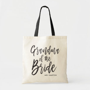 Oma van de Bride Aangepaste bruiloft in Script-s Tote Bag