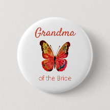 Oma van de Bride Butterfly Button
