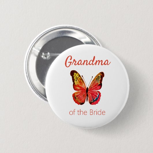Oma van de Bride Butterfly Button (Voorkant /achterkant)