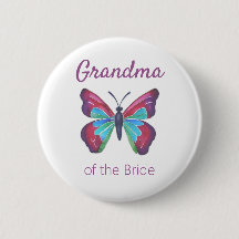 Oma van de Bride Butterfly Button