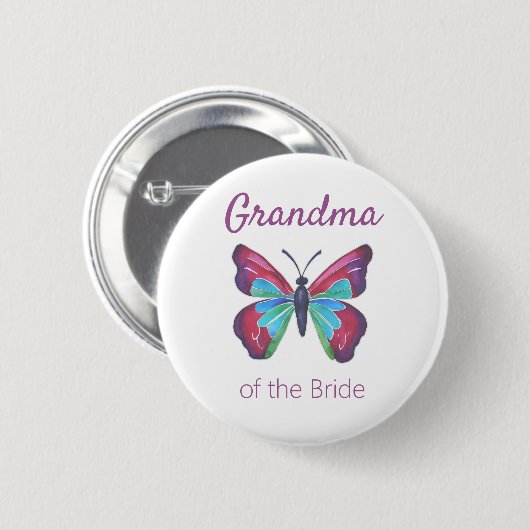 Oma van de Bride Butterfly Button (Voorkant /achterkant)