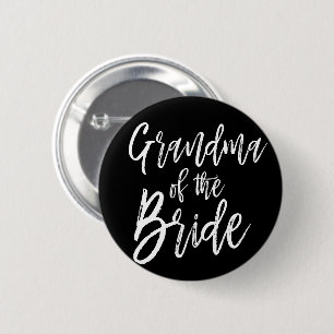 Oma van de Bride   Manuscript Style Wedding Ronde Button 5,7 Cm