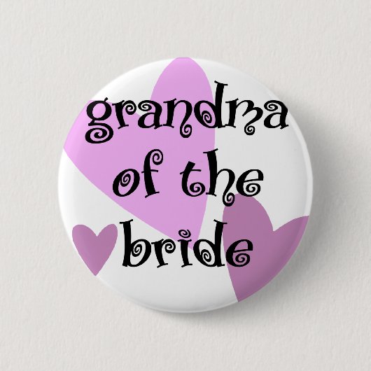 Oma van de Bride Ronde Button 5,7 Cm (Voorkant)