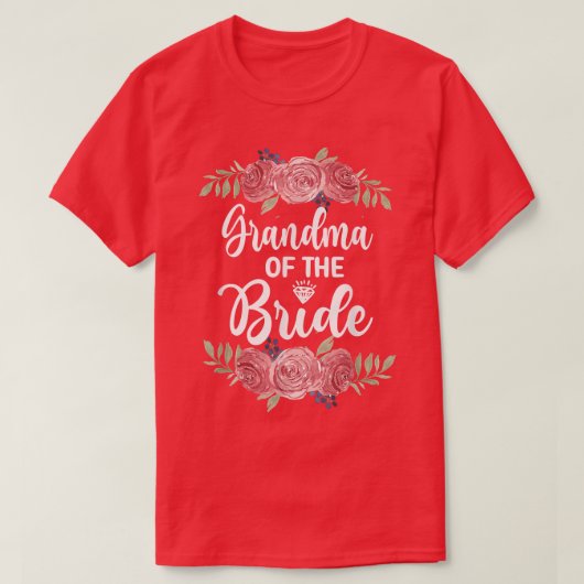 Oma van de bruid Bridal Shower Huwelijksfeest  T-shirt (Design voorkant)