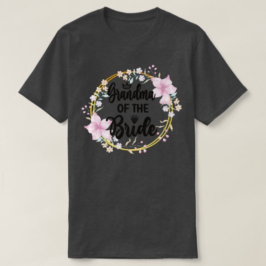 Oma van de bruid Bruidsdouche Bruid Oma T-shirt (Design voorkant)