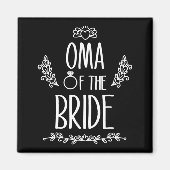 Oma van de bruid bruiloftsfeest familie magneet (Voorkant)