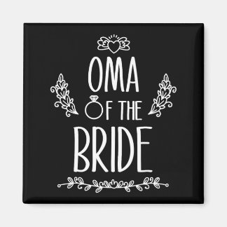 Oma van de bruid bruiloftsfeest familie magneet