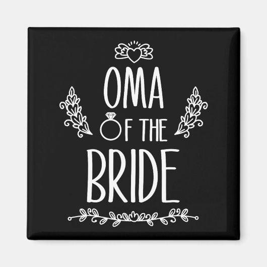 Oma van de bruid bruiloftsfeest familie magneet (Voorkant)