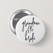 Oma van de bruid Button (Voorkant /achterkant)