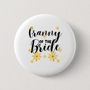 Oma van de bruid familie team bruiloft zon ronde button 5,7 cm