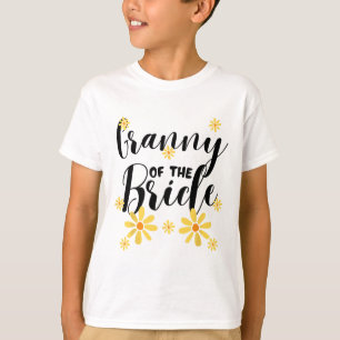 Oma van de bruid familie team trouwfeest zon t-shirt