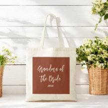 Oma van de bruid terracotta bruine Tote Tas