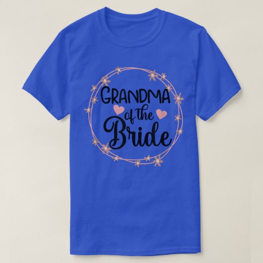 Oma van de bruid trouwende bijpassende bruiloftspa t-shirt (Design voorkant)