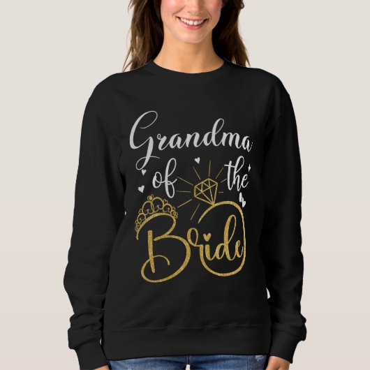 Oma van de bruid trouwt bruidsfeest bijpassend trui (Voorkant)