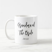Oma van de bruid Zwart Witte Trouw Mok (Links)