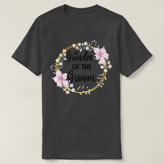 Oma van de bruidegom bruidsfeest trouwdag t-shirt (Design voorkant)