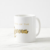 Oma van de bruidegom Elegante Typografie Gouden Te Koffiemok (Voorkant rechts)