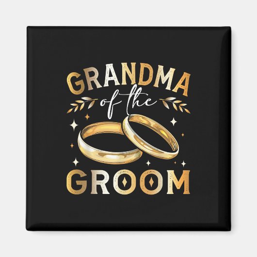 Oma van de bruidegom Grooms Oma bruiloft en einde Magneet (Voorkant)