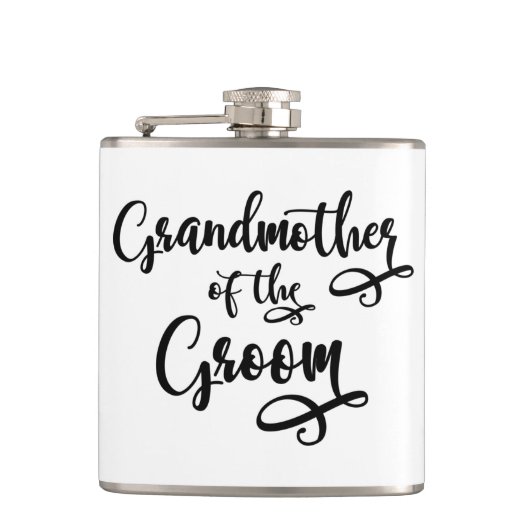Oma van de bruidegom heupfles (Voorkant)