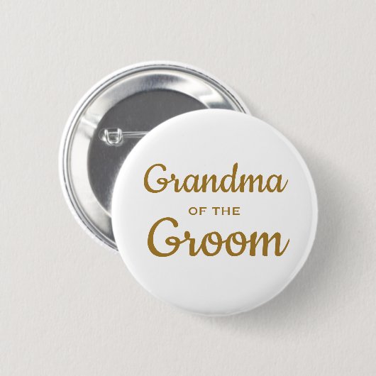 Oma van de bruidegom huwelijksgewoonte knop ronde button 5,7 cm (Voorkant /achterkant)