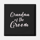 Oma van de bruidegom T-shirt bruiloft team van bru Magneet (Voorkant)