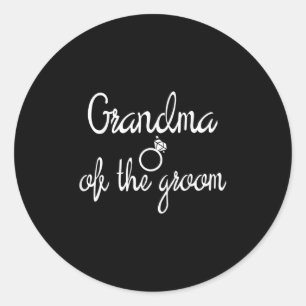 Oma van de bruidegom vrijgezellenfeest bruidsmeisj ronde sticker