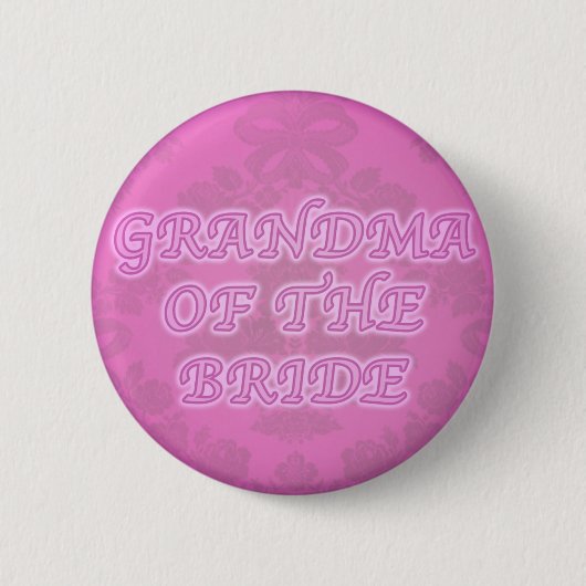 Oma van de bruidknop ronde button 5,7 cm (Voorkant)