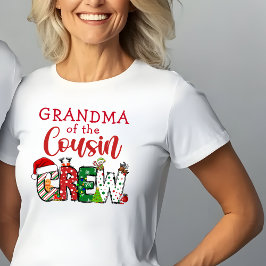 Oma van de Cousin Crew Kerst Doodle T-shirt