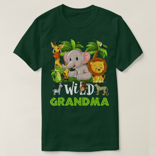 Oma van de dierentuin Birthday Safari Oerwoud Ani T-shirt (Design voorkant)