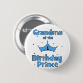 Oma van de eerste Birthday Prince. Ronde Button 5,7 Cm (Voorkant /achterkant)