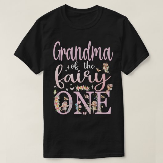 Oma van de Fairy One Gigi 1e Verjaardagsfeest F T-shirt (Design voorkant)