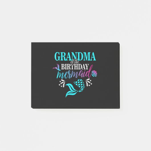 Oma van de familie van de zeemeermin post-it® notes (Voorkant)