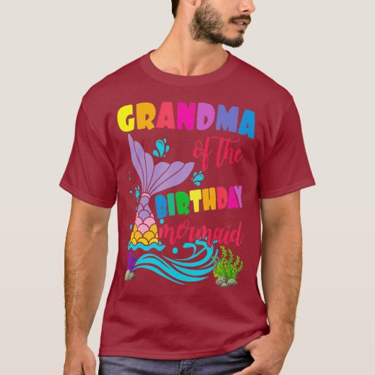 Oma van de familie van de zeemeermin t-shirt (Voorkant)