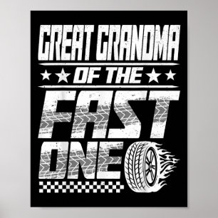 Oma van de Fast One First Birthday Race Poster