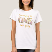 Oma van de feeëntuin 1e verjaardagsfeestje t-shirt (Voorkant)