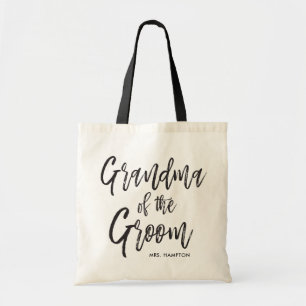 Oma van de Groom   Aangepaste bruiloft in Script-s Tote Bag