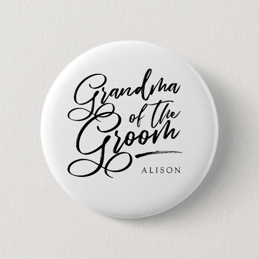 Oma van de Groom-elegant Ronde Button 5,7 Cm (Voorkant)