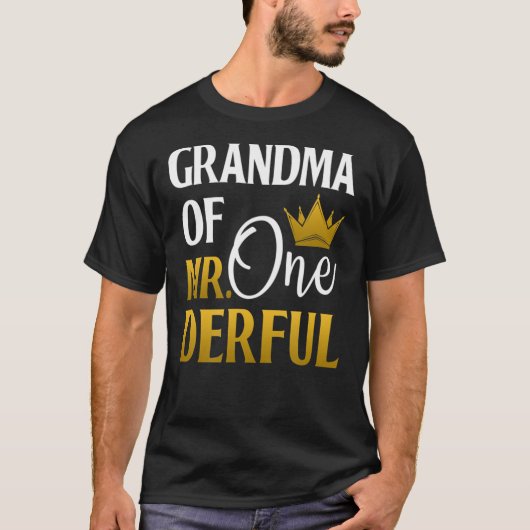 Oma van de heer Onederful 1e verjaardag Moederdag5 T-shirt (Voorkant)