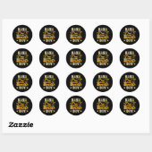 Oma van de jarige bouwvakker ronde sticker (Vel)