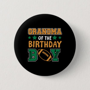 Oma van de jarige jongen Funny trots voetbal G Ronde Button 5,7 Cm