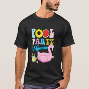 Oma van de jarige jongen Funny zomer zwembadfeestj T-shirt