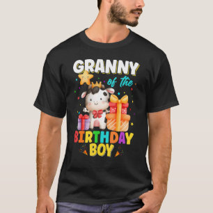 Oma van de jarige jongen koe boerderij dieren fami t-shirt